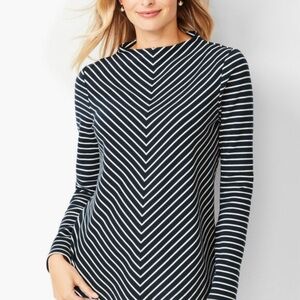 Talbots Chevron Striped Long Sleeve Top
